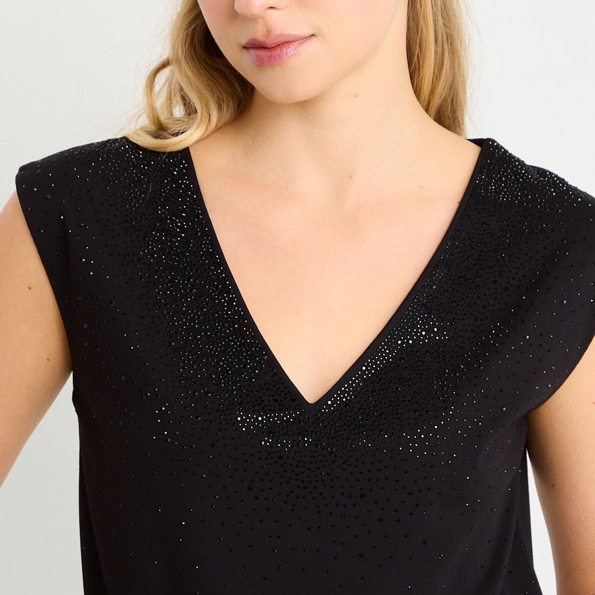 ASH - Polera Sin Mangas Mujer Negro Ash