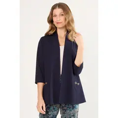 MA GRIFFE - Tapado Abierto Mujer Azul Magriffe
