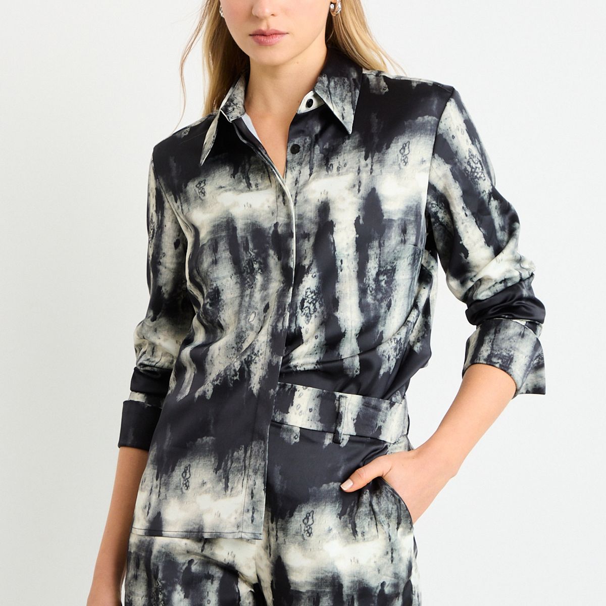 ASH - Blusas Manga Larga Mujer Negro Ash