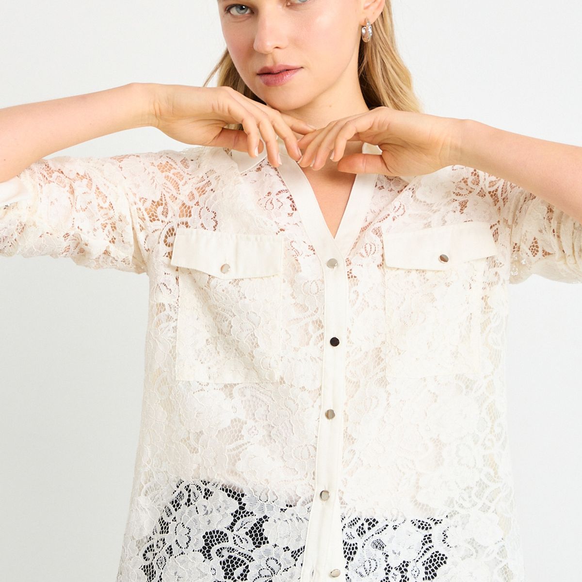 ASH - Blusas Manga Larga Mujer Crudo Ash