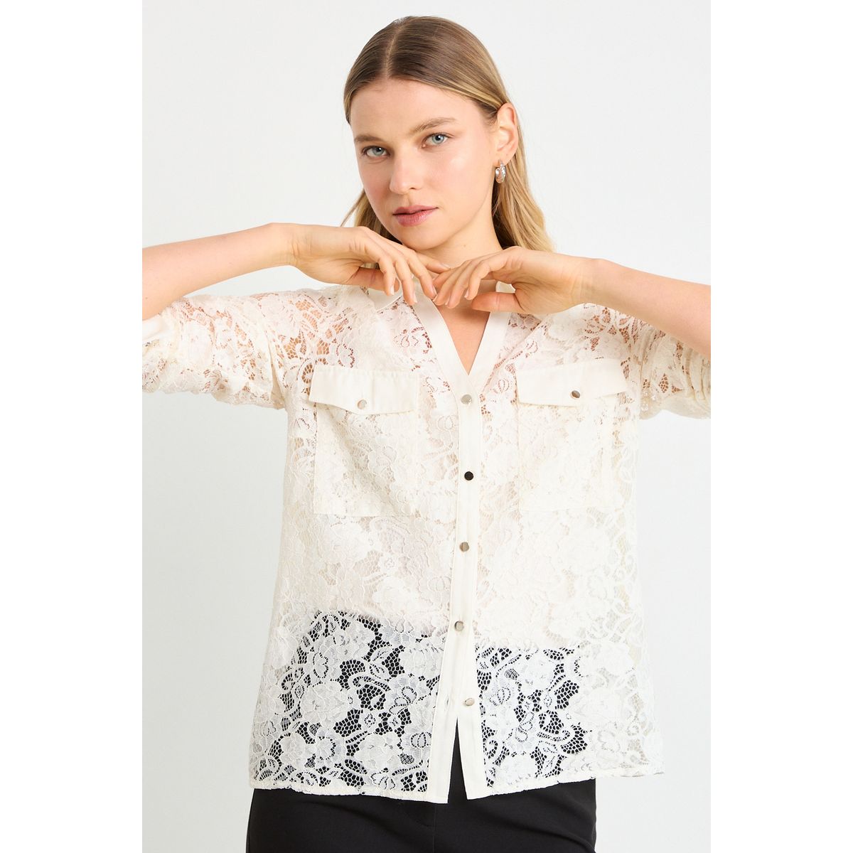 ASH - Blusas Manga Larga Mujer Crudo Ash