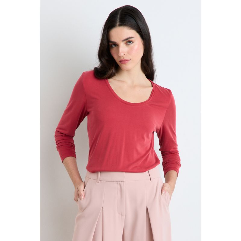 ASH - Polera Manga Larga Mujer Rojo Ash