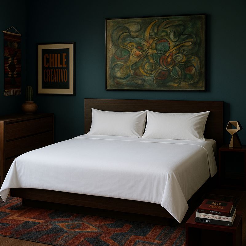 ARMONIA - Set de sábanas Blancas Super King 144 h Unicolor