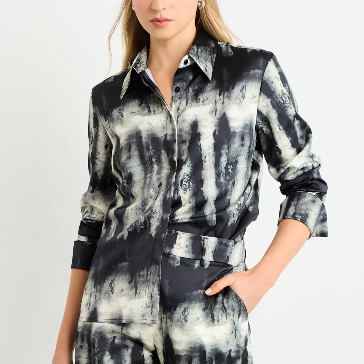 ASH - Blusas Manga Larga Mujer Negro Ash