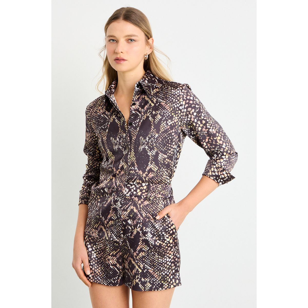 ASH - Blusas Manga Larga Mujer Café Ash