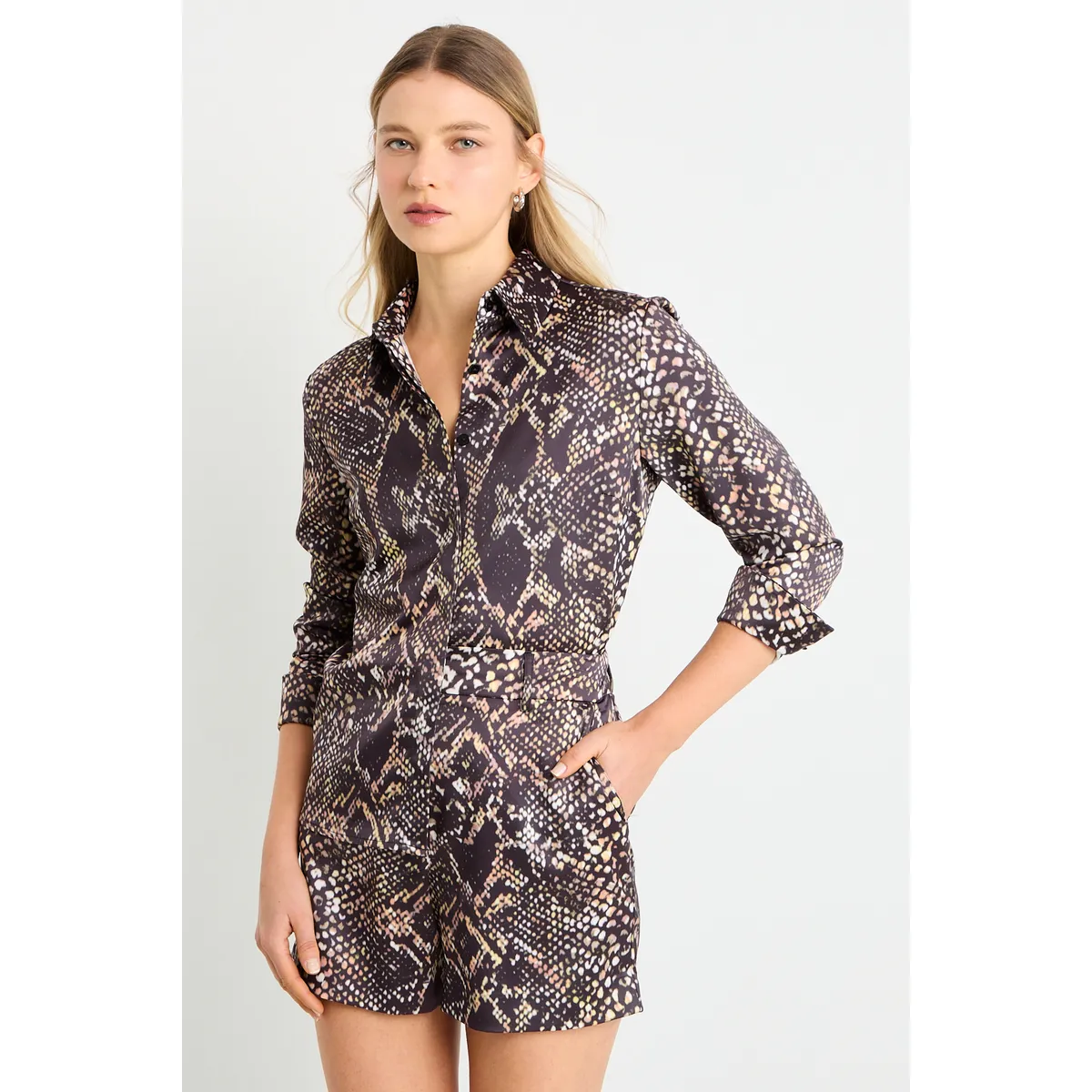 ASH - Blusas Manga Larga Mujer Café Ash