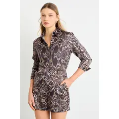 ASH - Blusas Manga Larga Mujer Café