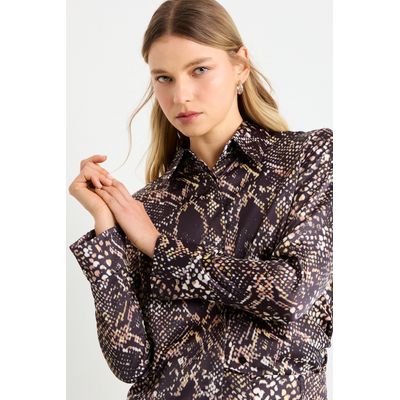 Imagen 2 del producto Blusas Manga Larga Mujer Café