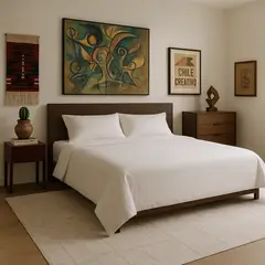 ARMONIA - Juego de cama blanco Super King 144 hilos Unicolor