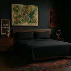 ARMONIA - Set de sábanas Azabache SuperKing 144H Unicolor