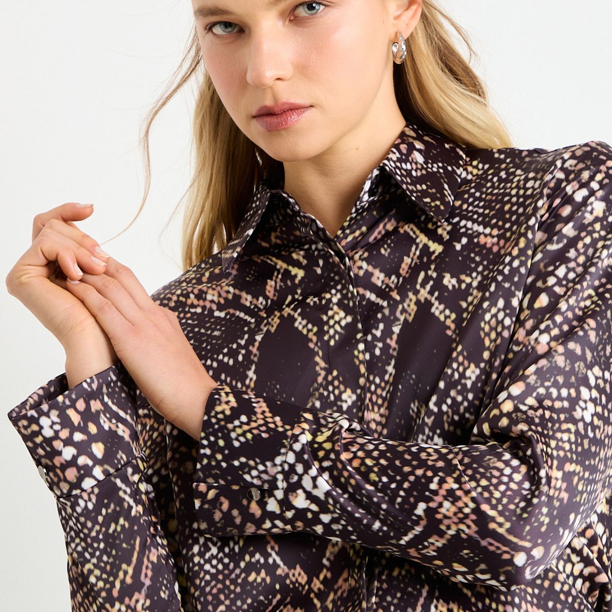 ASH - Blusas Manga Larga Mujer Café Ash