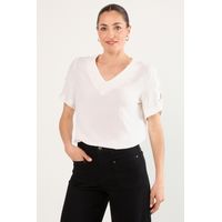 Blusas Manga Corta Mujer Blanco Magriffe