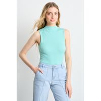 Polera Sin Mangas Mujer Celeste