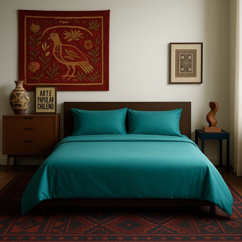 ARMONIA - Kit de sábanas Oliva Super King size 144 hebras Sin estampado
