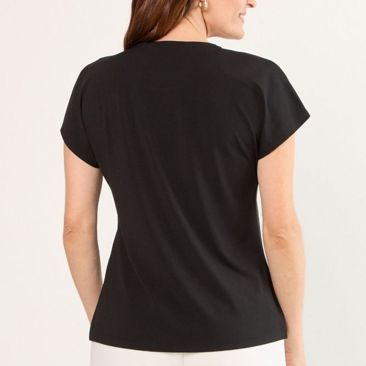 MA GRIFFE - Polera Manga Corta Mujer Negro Magriffe