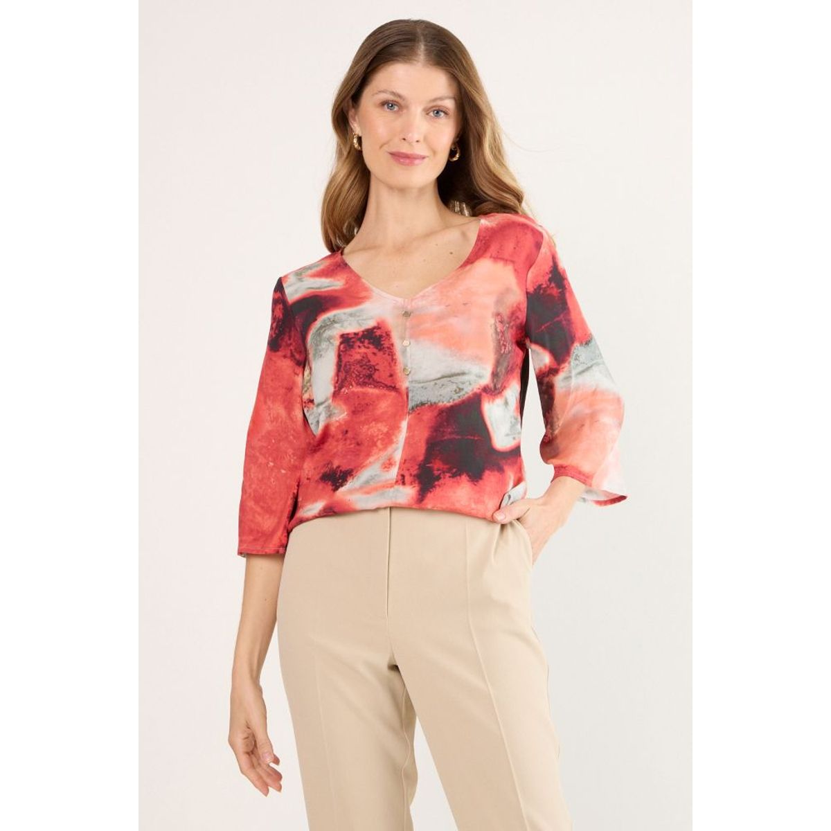 MA GRIFFE - Blusas Manga Larga Mujer Coral Magriffe