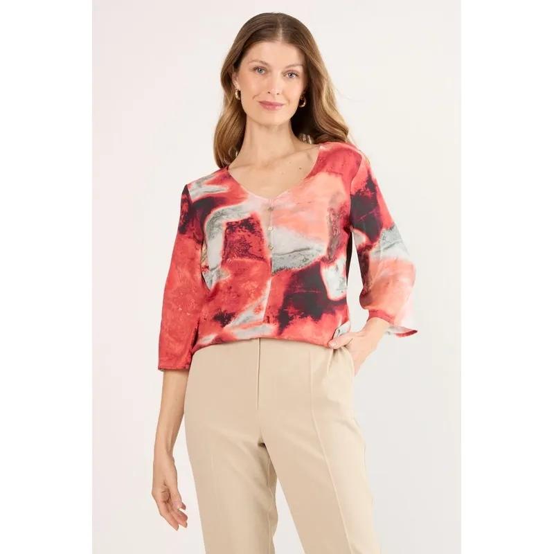 MA GRIFFE - Blusas Manga Larga Mujer Coral Magriffe