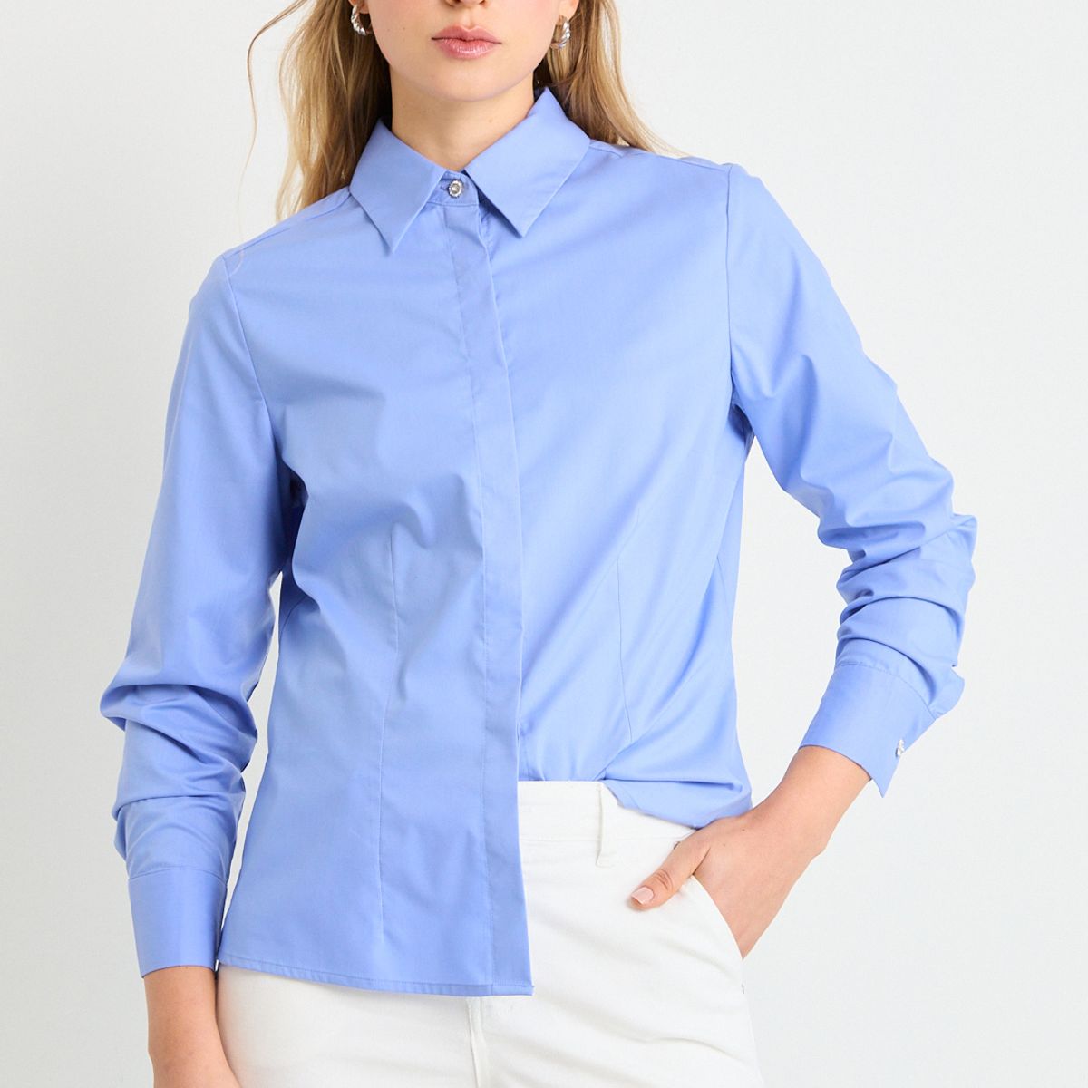 ASH - Blusas Manga Larga Mujer Azul Ash