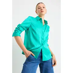 ASH - Blusas Manga Larga Mujer Verde