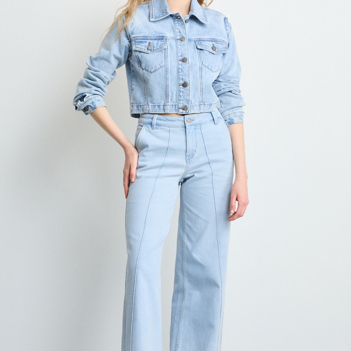 IO - Jeans Mujer Celeste Io