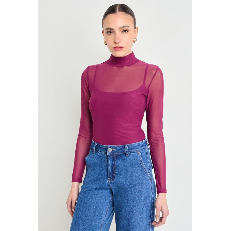 ASH - Polera Manga Larga Mujer Morado Ash