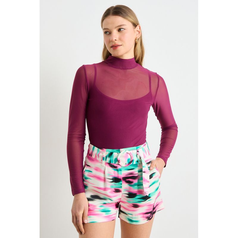 ASH - Body Manga Larga Mujer Morado Ash