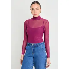 ASH - Polera Manga Larga Mujer Morado