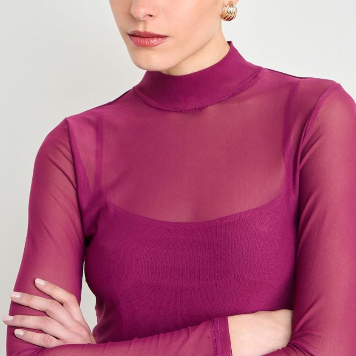 ASH - Polera Manga Larga Mujer Morado Ash