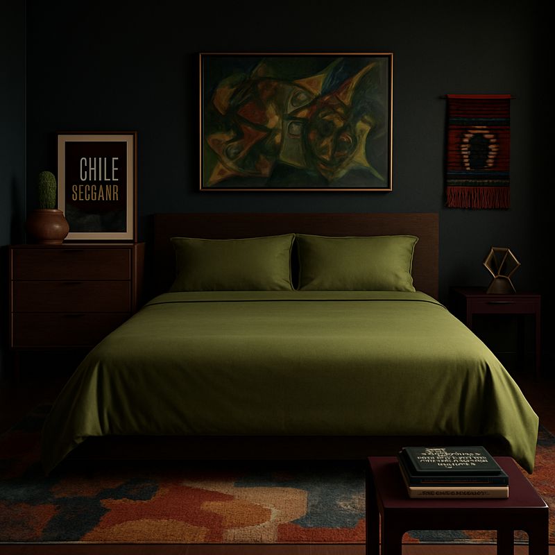 ARMONIA - Juego de cama Esmeralda Super King size 144 h Unicolor