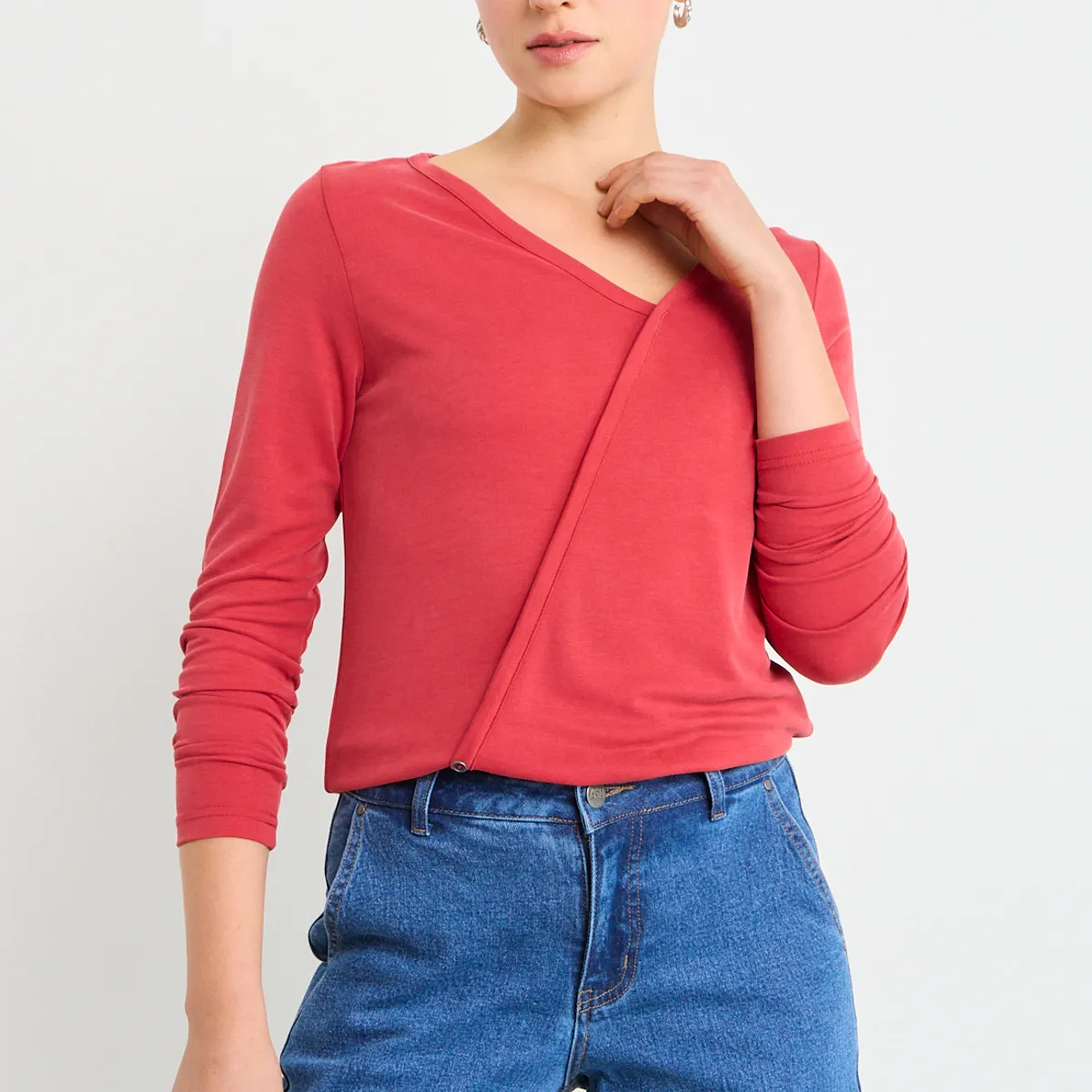 ASH - Polera Manga Larga Mujer Coral Ash