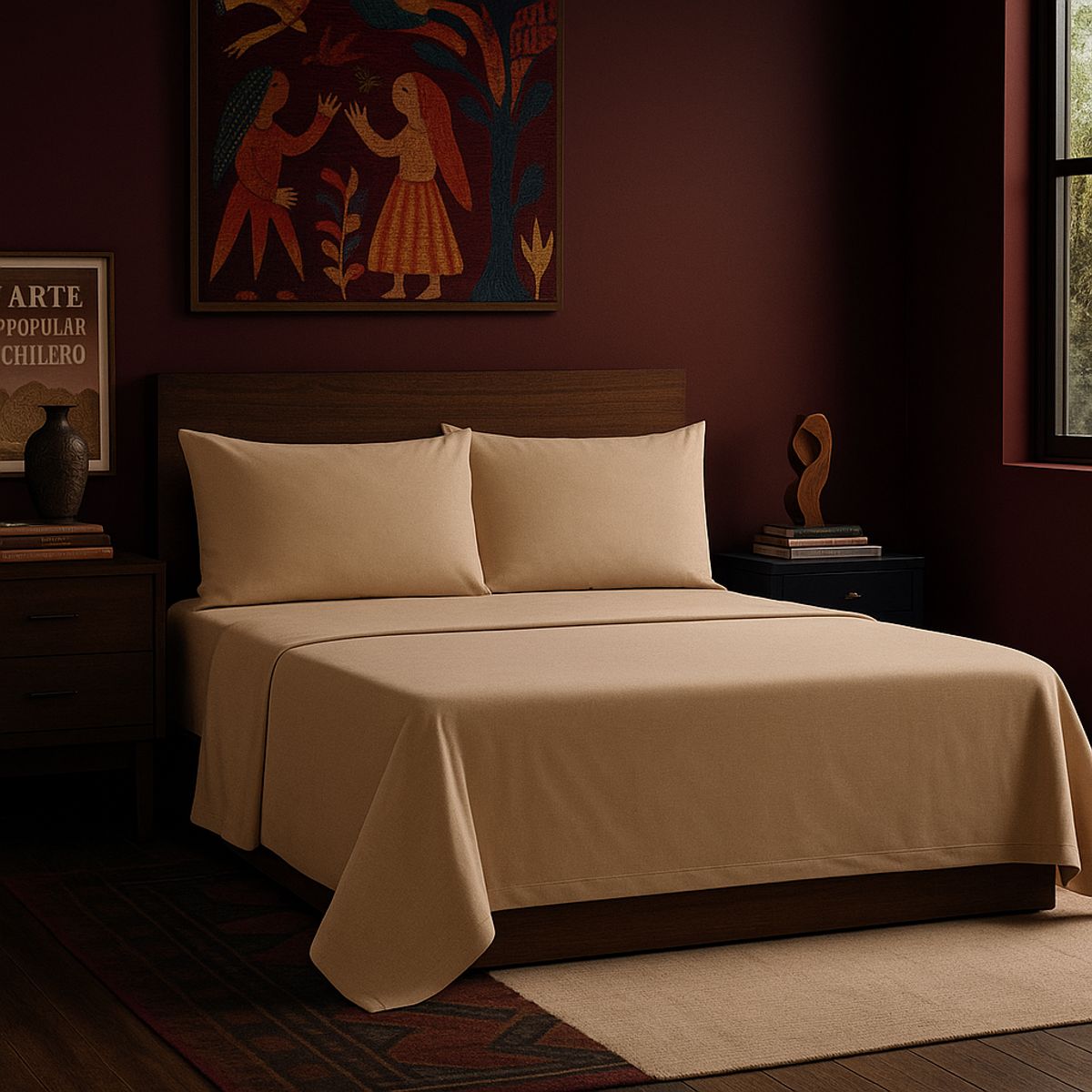 ARMONIA - Juego para cama Crema Super king 144H Unicolor