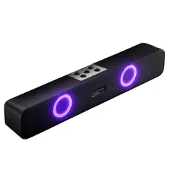 GENERICO - Parlante Barra De Sonido Portátil Recargable Luces Rgb Bluetooth