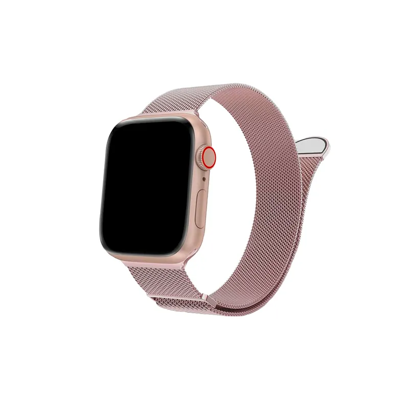 CELLBOX - Correa de Acero Magnética para Apple Watch - 42 mm Serie 10 - Rosa