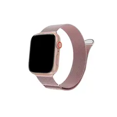 CELLBOX - Correa de Acero Magnética para Apple Watch - 42 mm Serie 10 - Rosa