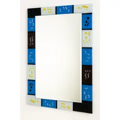 TAUMM - ESPEJO 60X90 RECTANGULAR BORDE AZUL