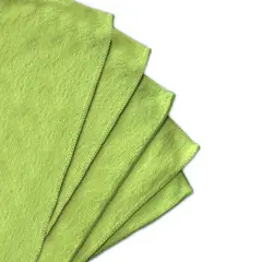 GENERICO - 5 Traperos Simples de Microfibra con Ojal Rojo