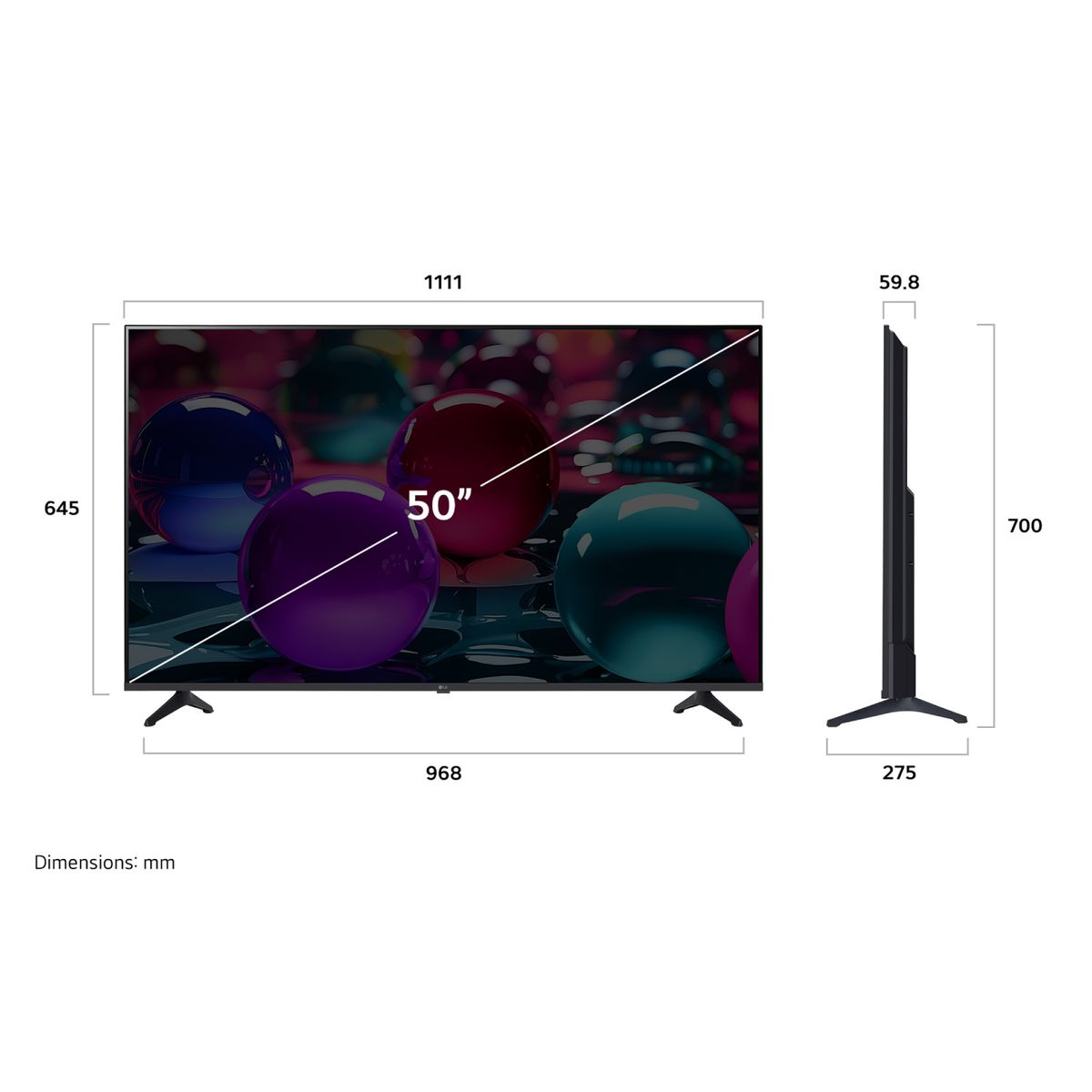 LG - Televisor LED 50 Smart TV 4K UHD 50UA7300PSB LG 2025