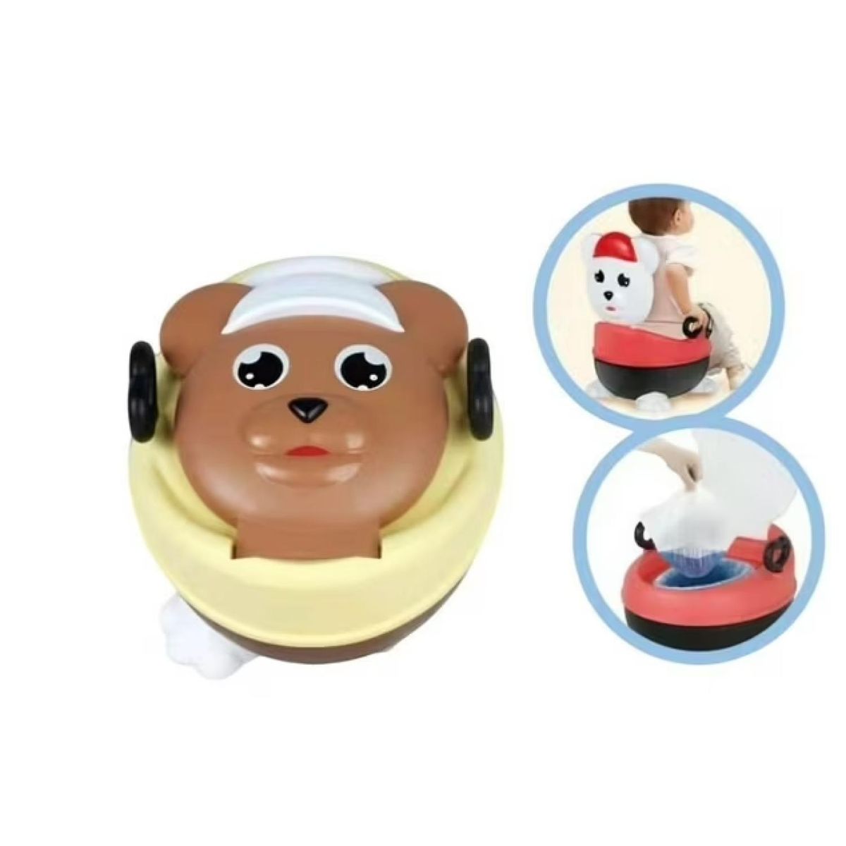 GENERICO - Pelela Bacinica Con Luces Y Musica Oso Cafe Infantil