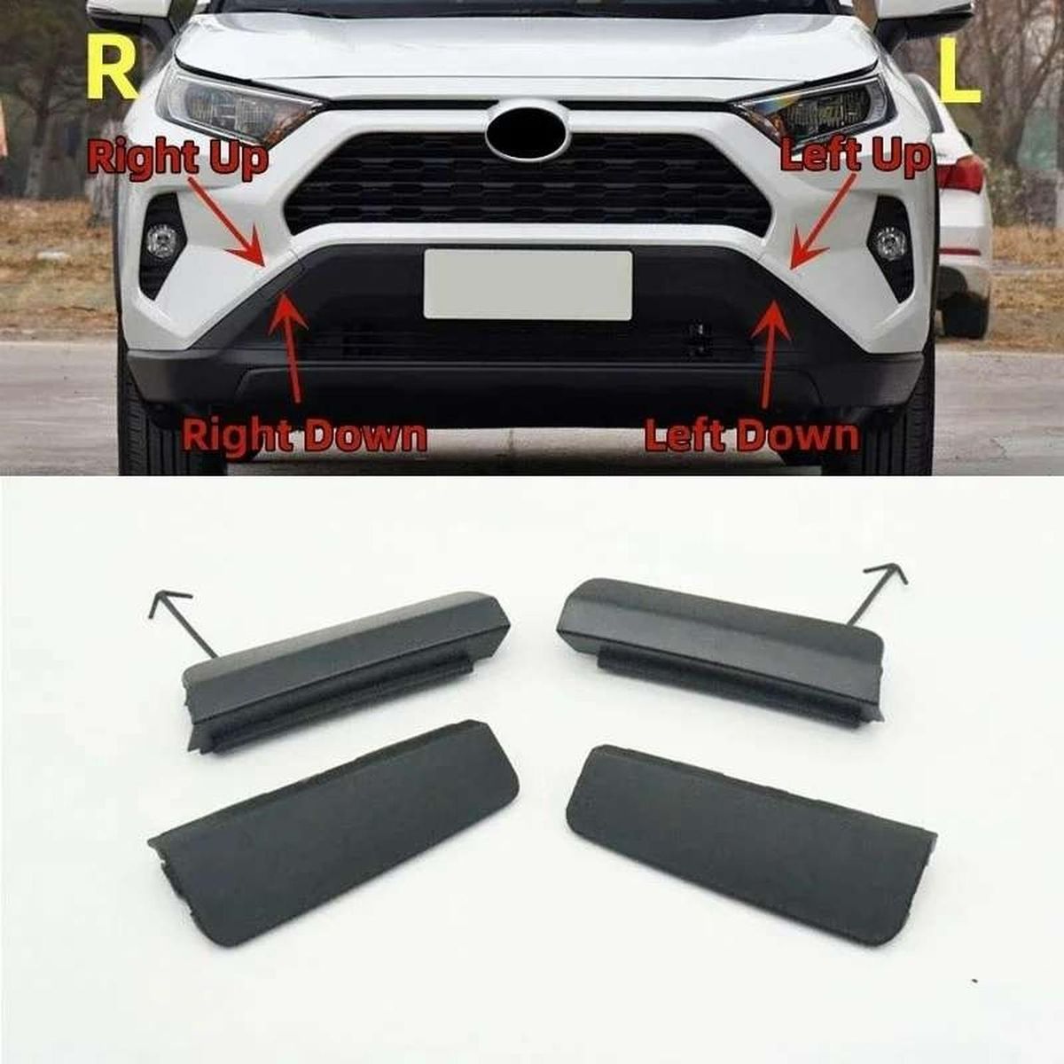GENERICO - Tapa Gancho Remolque Delantero Toyota New Rav 2019+ - Negro - 10