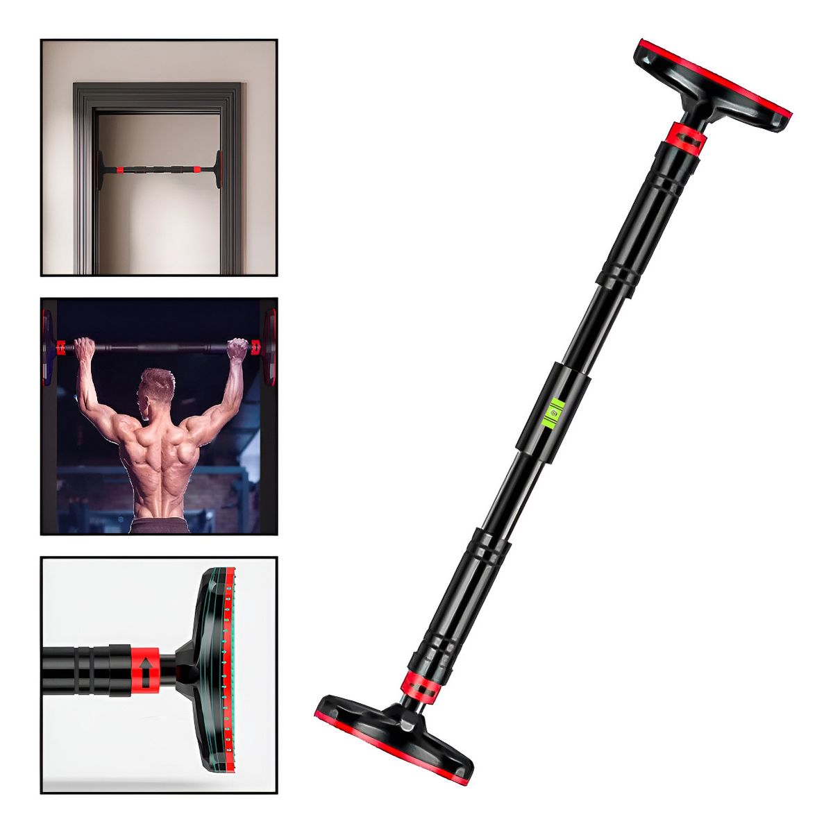 HOMEBRANDT - Barra Ejercicios Pro Boomfit Puerta Dominada Flexiones 105cm