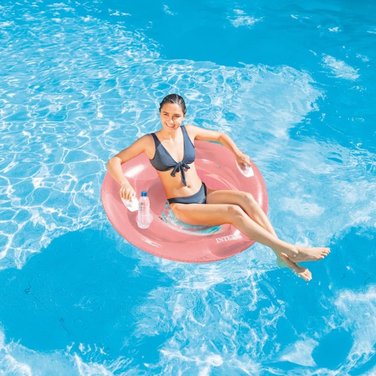 INTEX - Flotador Sillon Inflable INTEX SitN Float Transparent 119 cm