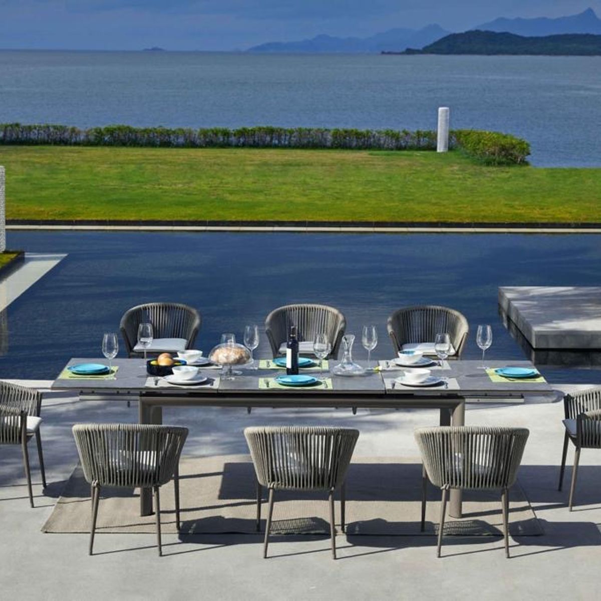 TODO TERRAZA - Mesa Comedor de terraza Extensible Marmara Taupe