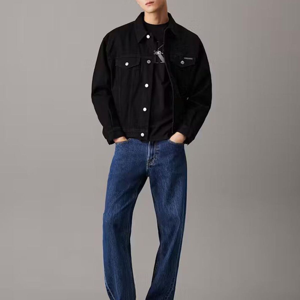 CALVIN KLEIN - Polera Monogram Tee Negro Calvin Klein