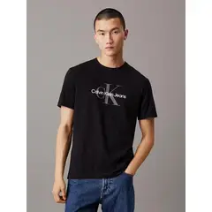 CALVIN KLEIN - Polera Monogram Tee Negro