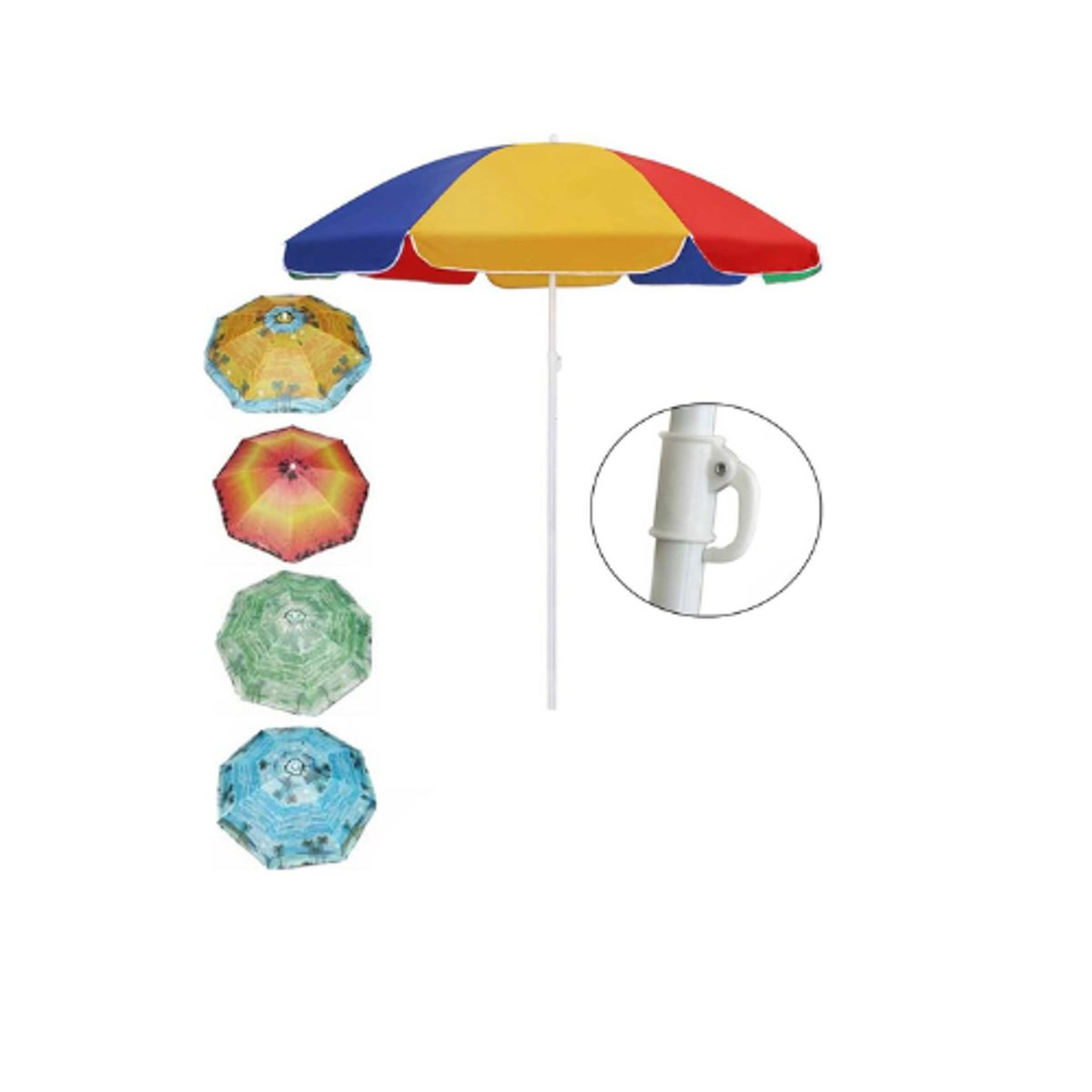 GENERICO - Quita Sol Sombrilla 120 cm Sin Filtro UV Diseño Surtidos Multicolor