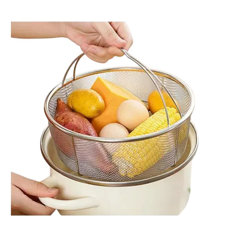 GENERICO - Colador Escurridor Cesta Freír Colar Cocina Acero