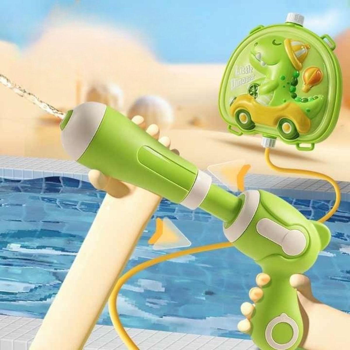 BABYLUNA - Juguete Pistola de Agua con Mochila 2000ML Dino