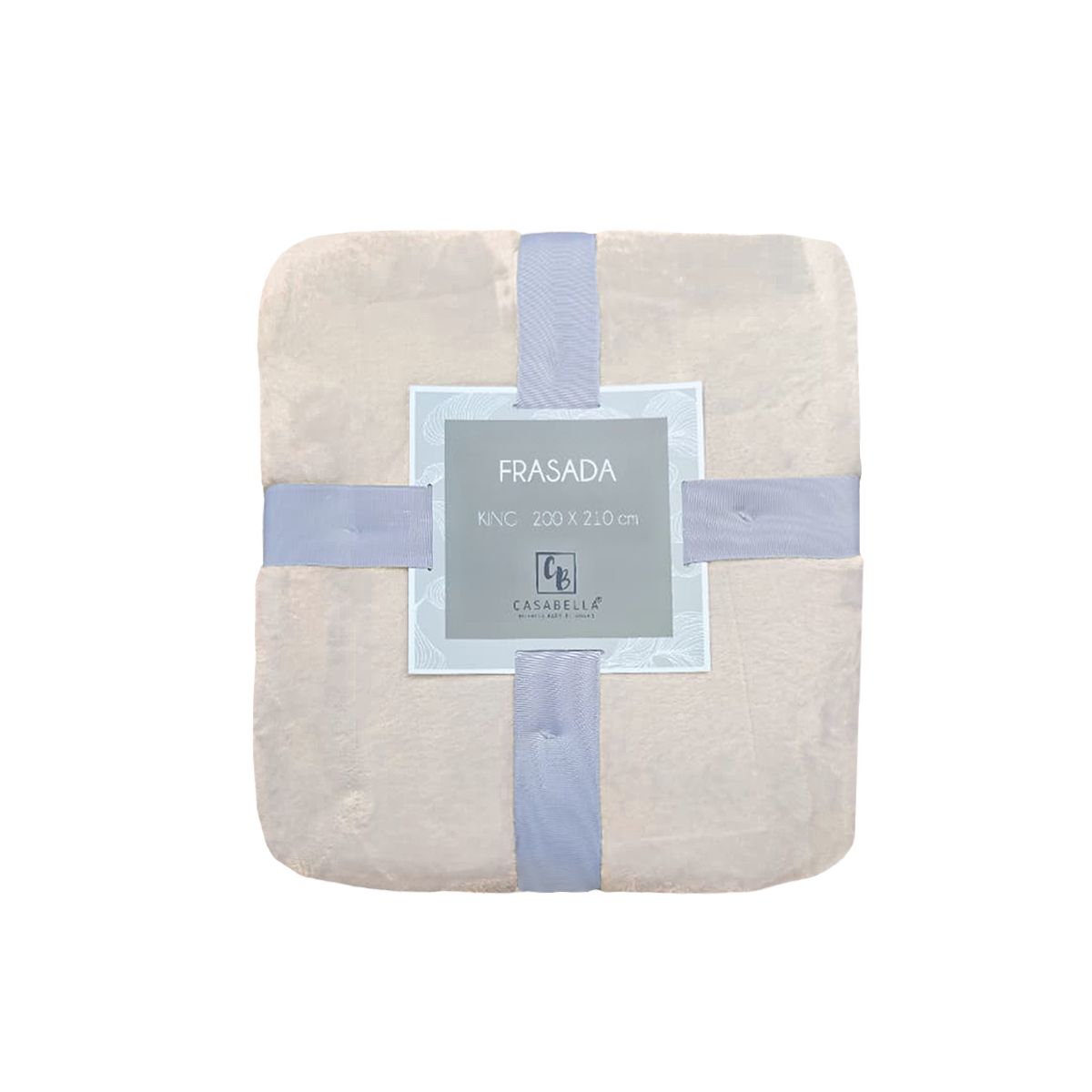 TIENDA EL GARAGE - Frazada manta polar King color crema 200x210cm