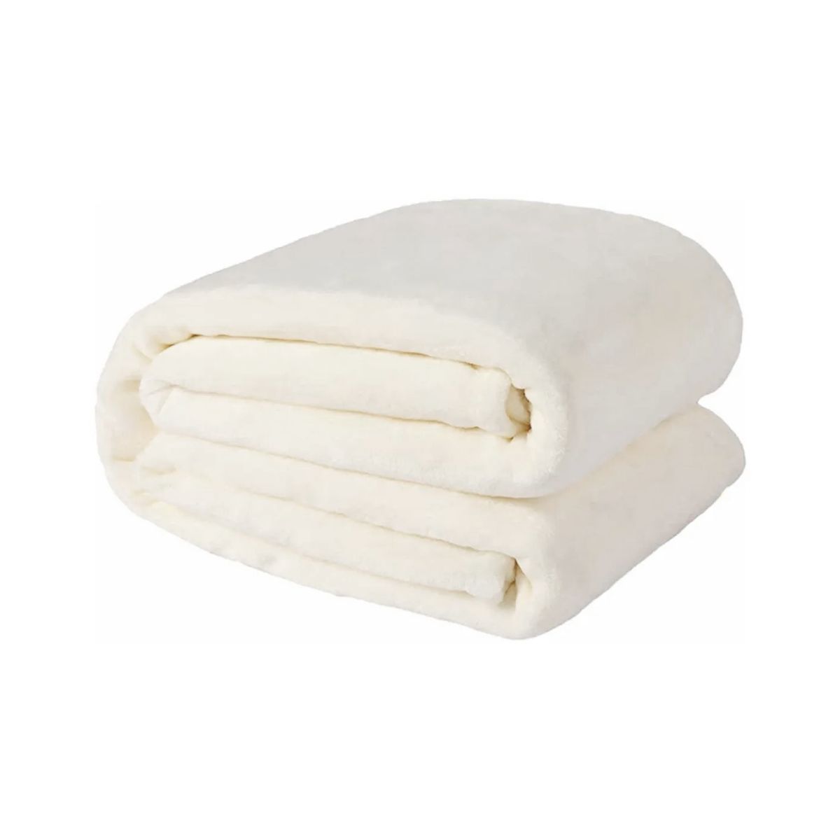 TIENDA EL GARAGE - Frazada manta polar King color crema 200x210cm