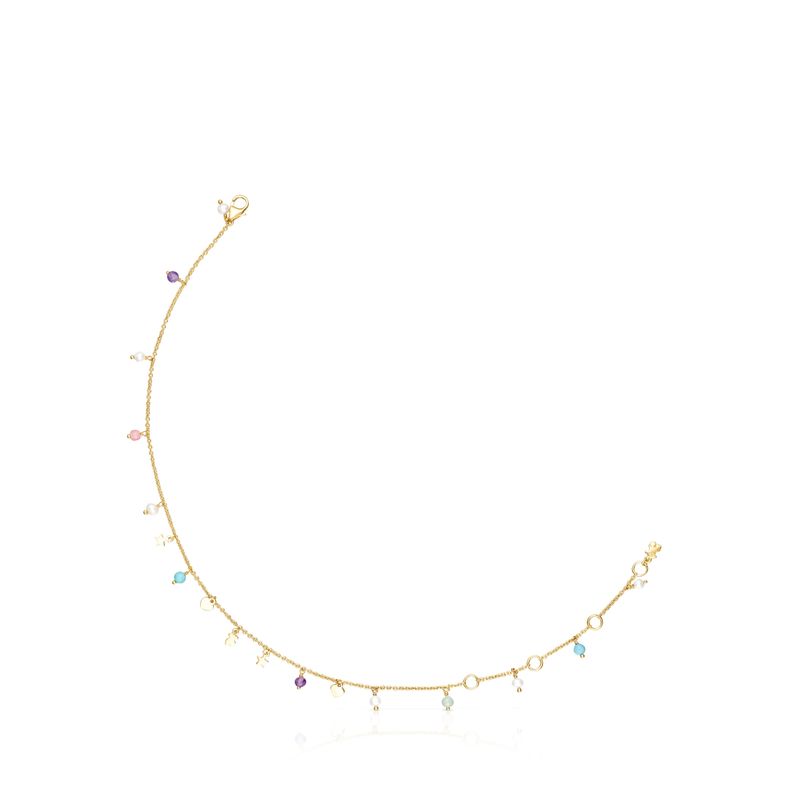 TOUS - Tobillera Cool Joy de Plata Vermeil Y Gemas Mujer Tous